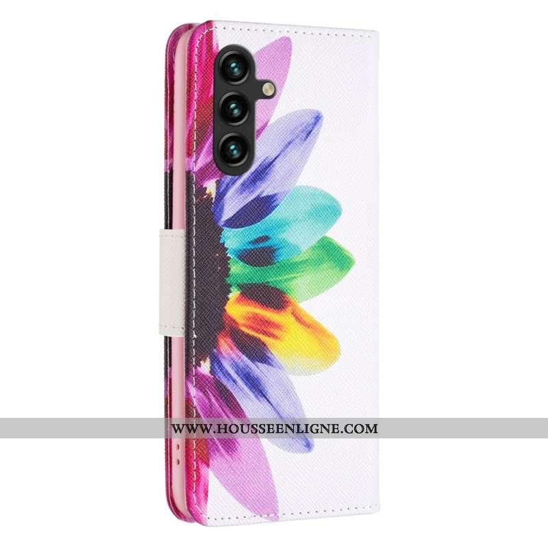 Housse Samsung Galaxy A15 Fleur Aquarelle