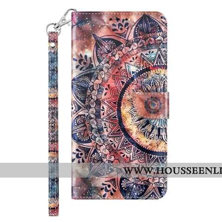 Housse Samsung Galaxy A15 Mandala Coloré à Lanière