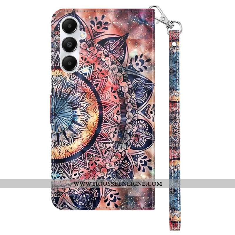 Housse Samsung Galaxy A15 Mandala Coloré à Lanière