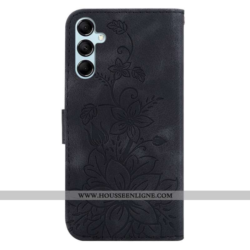 Housse Samsung Galaxy A15 Motif Floral à Lanière