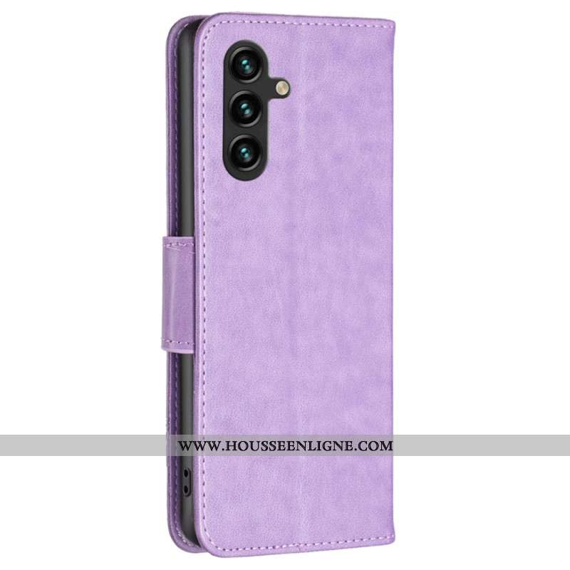 Housse Samsung Galaxy A15 Motif Papillons à Lanière