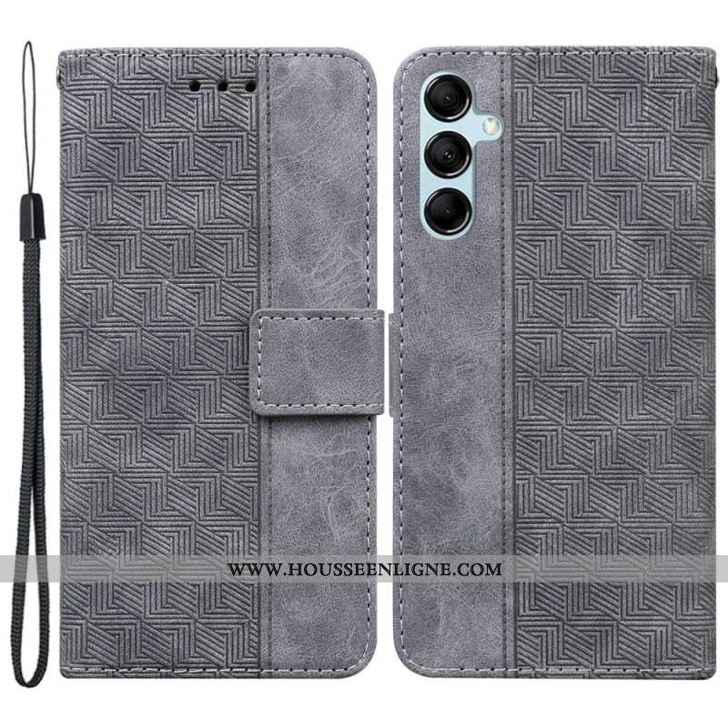 Housse Samsung Galaxy A15 Motif Tissé à lanière