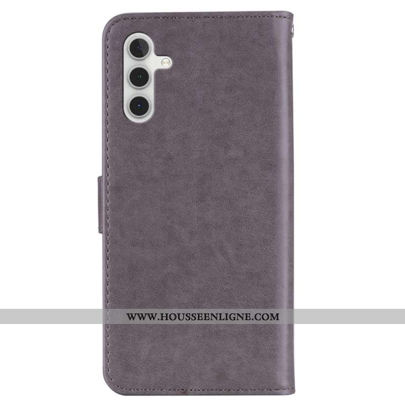 Housse Samsung Galaxy A15 Motif de Hibou à Lanière