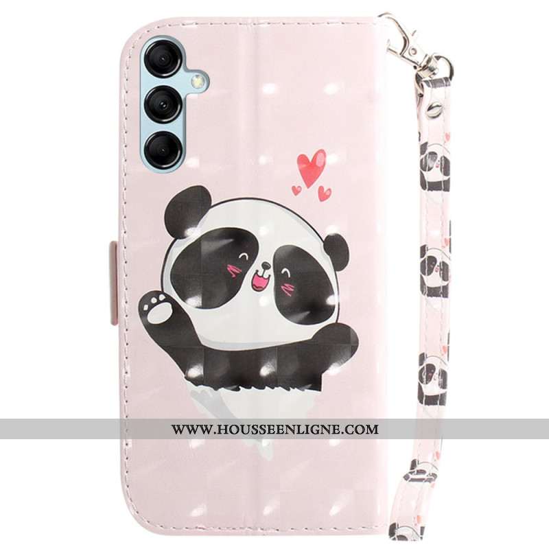 Housse Samsung Galaxy A15 Panda Love à Lanière