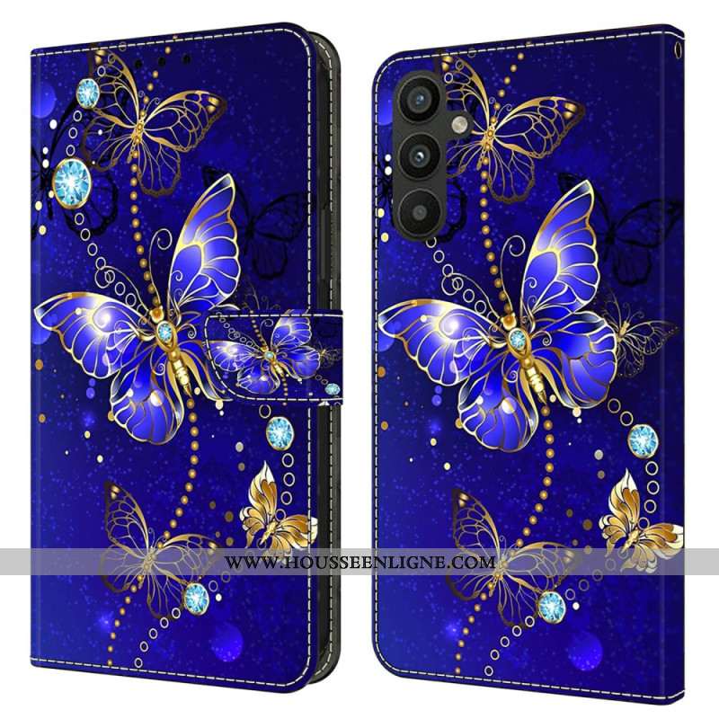 Housse Samsung Galaxy A15 Papillon Diamant