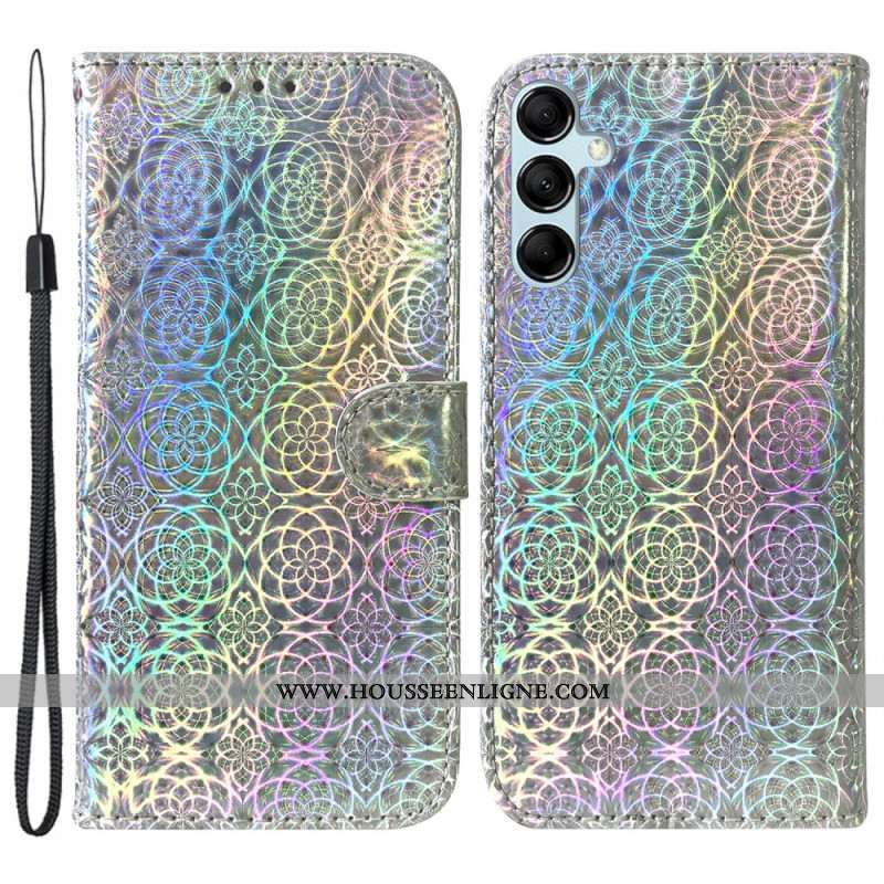 Housse Samsung Galaxy A15 Style Disco à Lanière