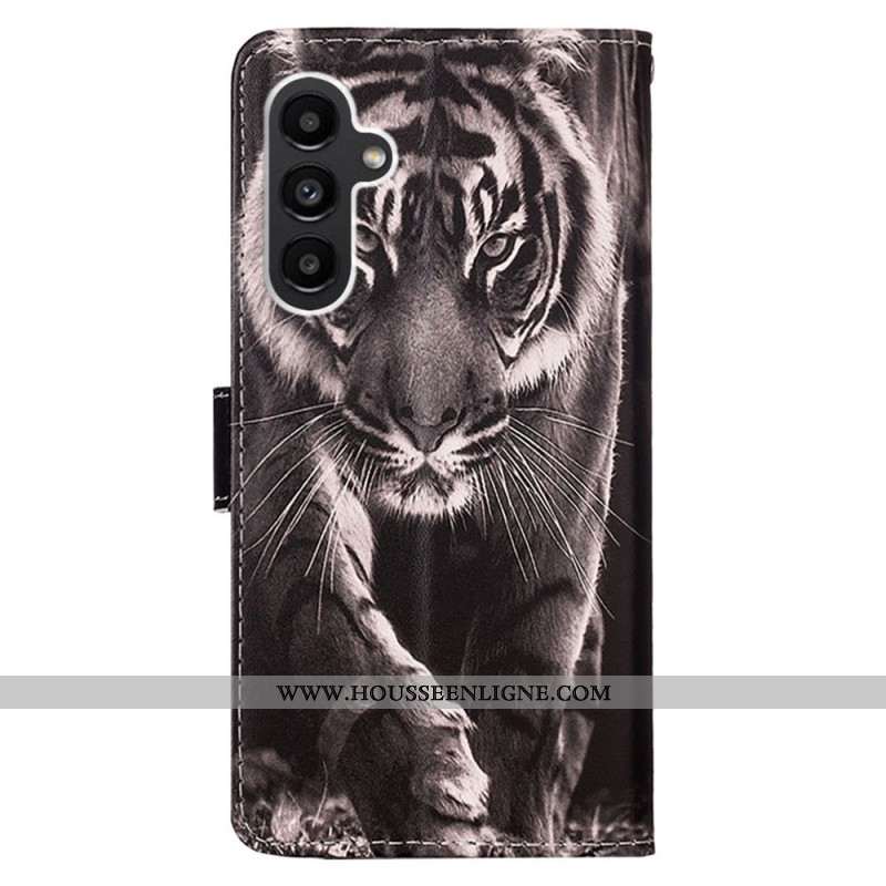 Housse Samsung Galaxy A15 Tigre à Lanière