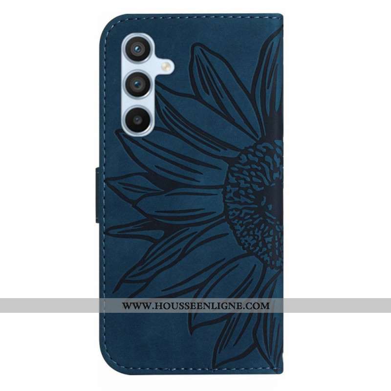 Housse Samsung Galaxy A15 Tournesol à Lanière