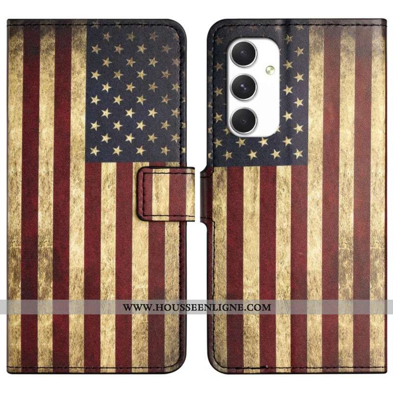 Housse Samsung Galaxy A16 4G / 5G Drapeau Américain Vintage