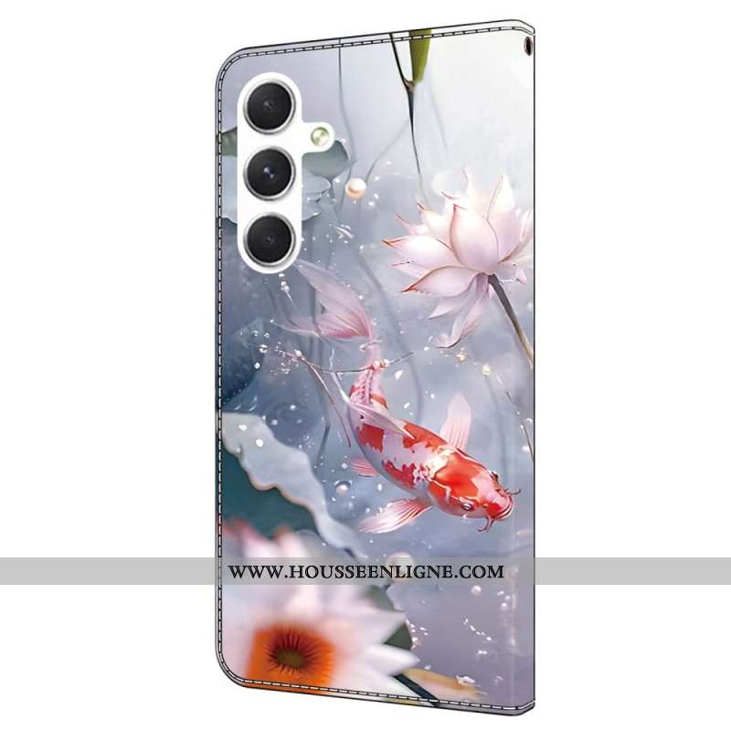 Housse Samsung Galaxy A16 4G / 5G Fleurs et Poisson