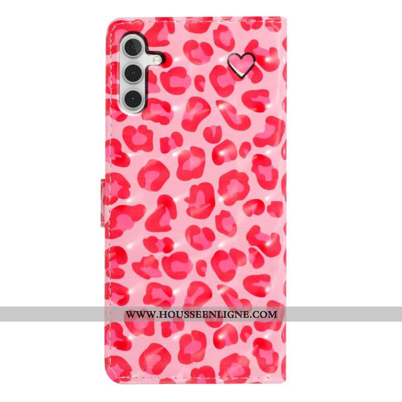 Housse Samsung Galaxy A16 4G / 5G Léopard Rose