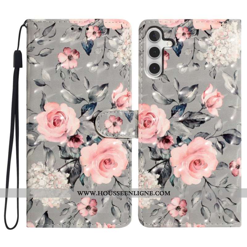 Housse Samsung Galaxy A16 4G / 5G Motif Fleurs Roses