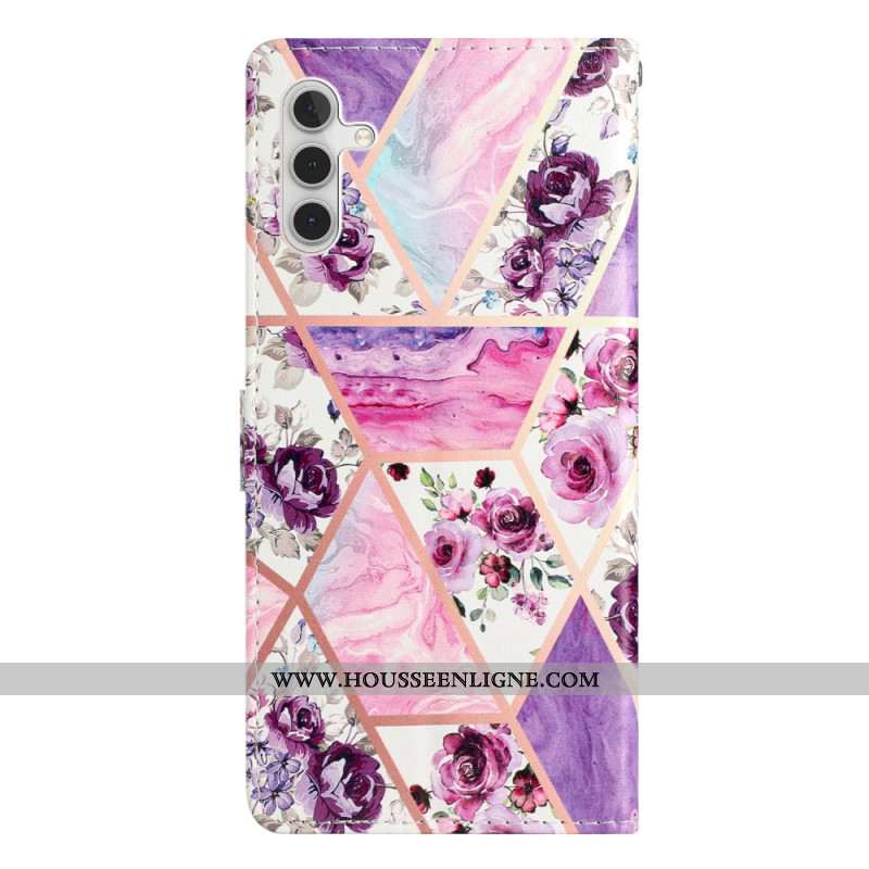 Housse Samsung Galaxy A16 4G / 5G Motif Floral Violet