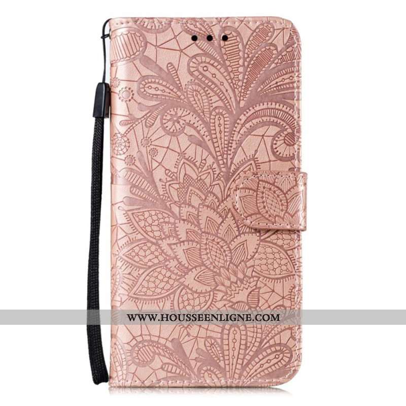 Housse Samsung Galaxy A16 4G / 5G Motif Floral et Lanière