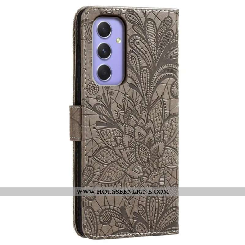 Housse Samsung Galaxy A16 4G / 5G Motif Floral et Lanière