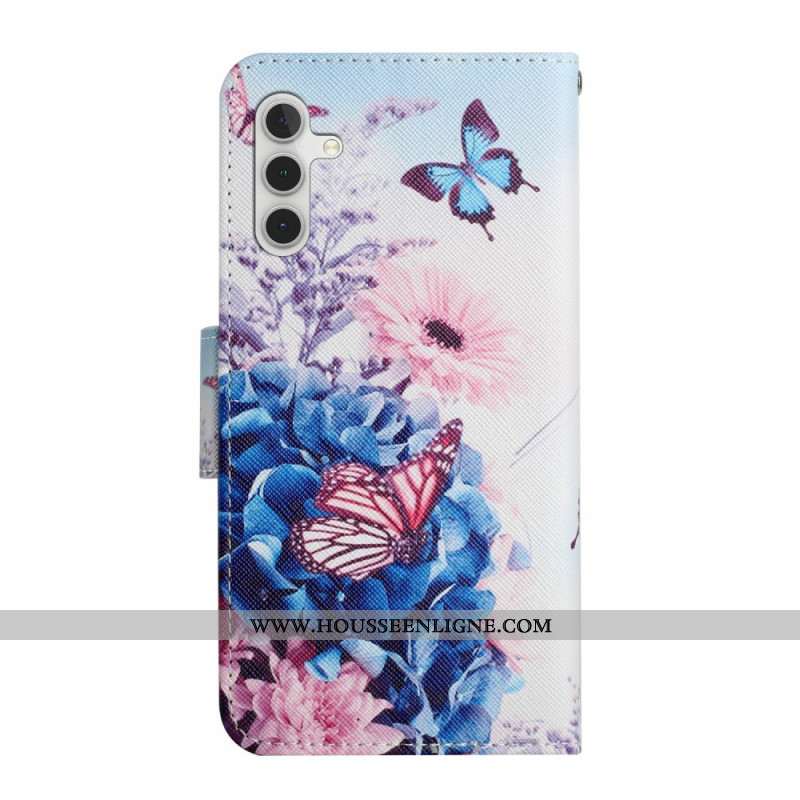 Housse Samsung Galaxy A16 4G / 5G Papillons Violets