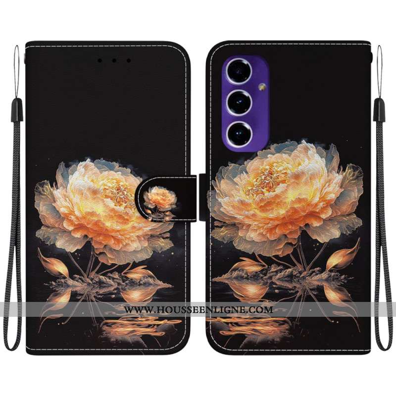 Housse Samsung Galaxy A16 4G / 5G Pivoine dorée