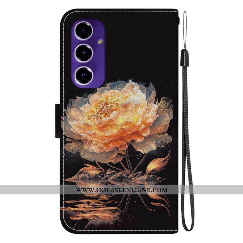 Housse Samsung Galaxy A16 4G / 5G Pivoine dorée