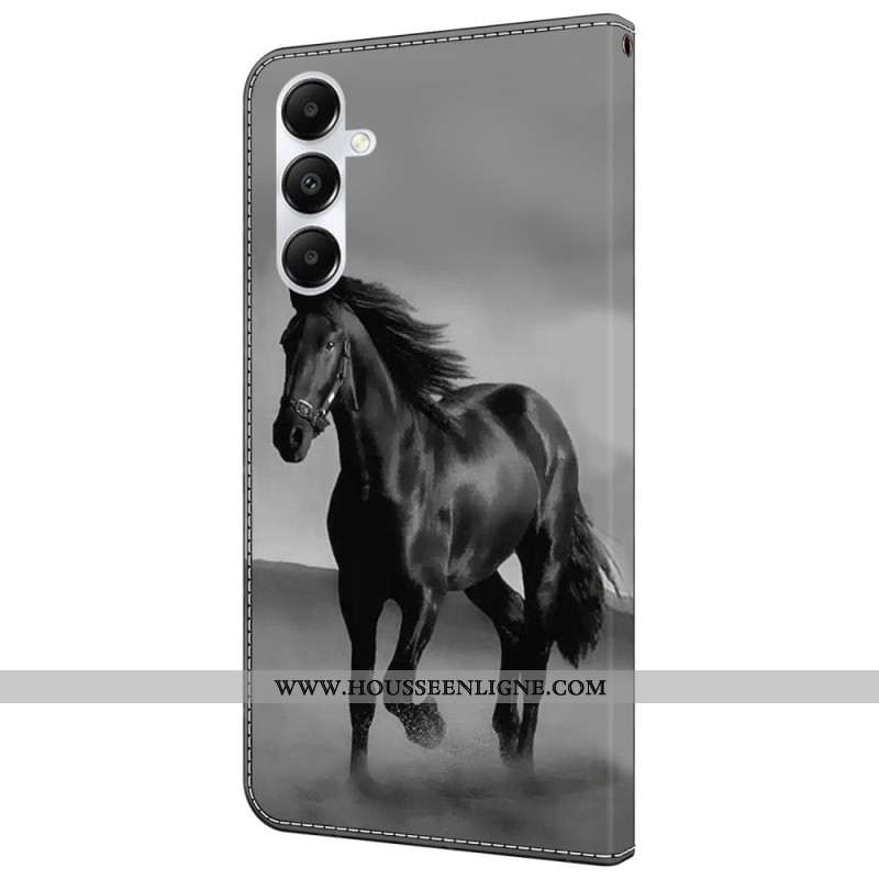 Housse Samsung Galaxy A55 5G Cheval noir