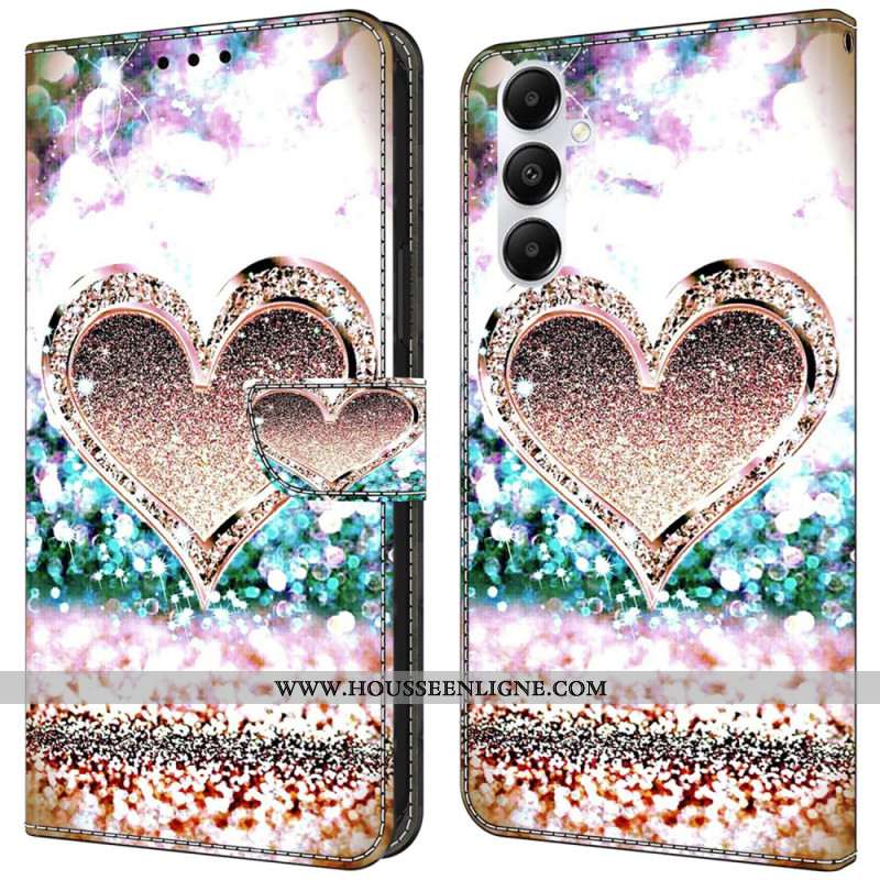 Housse Samsung Galaxy A55 5G Coeur de Diamant Rose