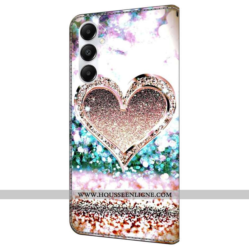 Housse Samsung Galaxy A55 5G Coeur de Diamant Rose