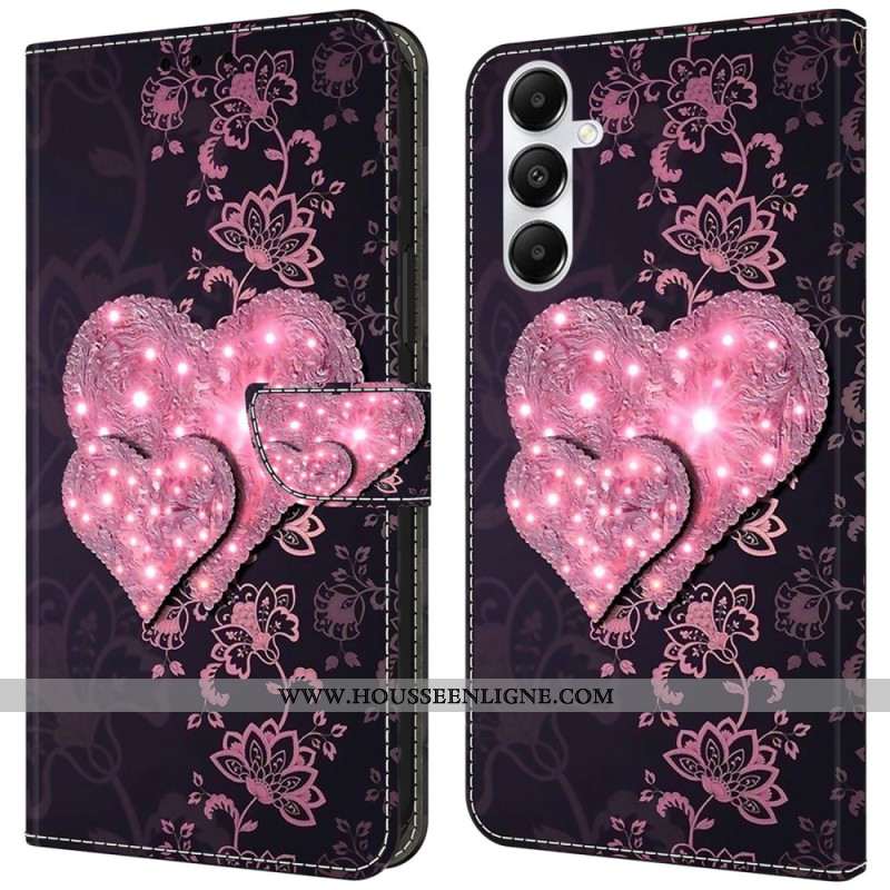 Housse Samsung Galaxy A55 5G Coeurs de Dentelle