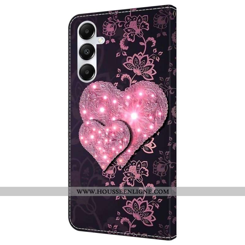 Housse Samsung Galaxy A55 5G Coeurs de Dentelle