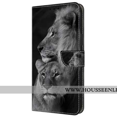 Housse Samsung Galaxy A55 5G Couple de lions