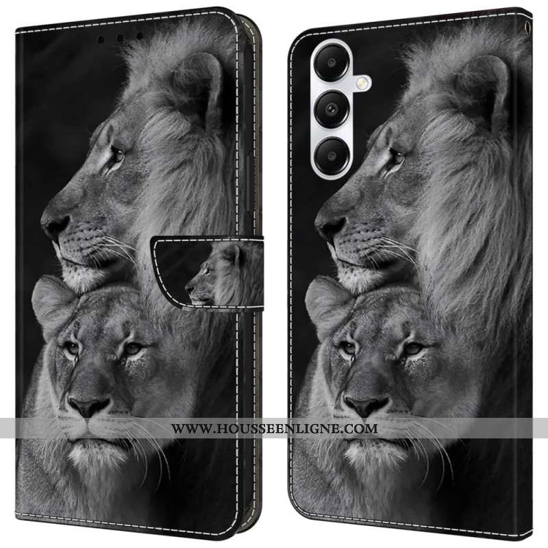 Housse Samsung Galaxy A55 5G Couple de lions