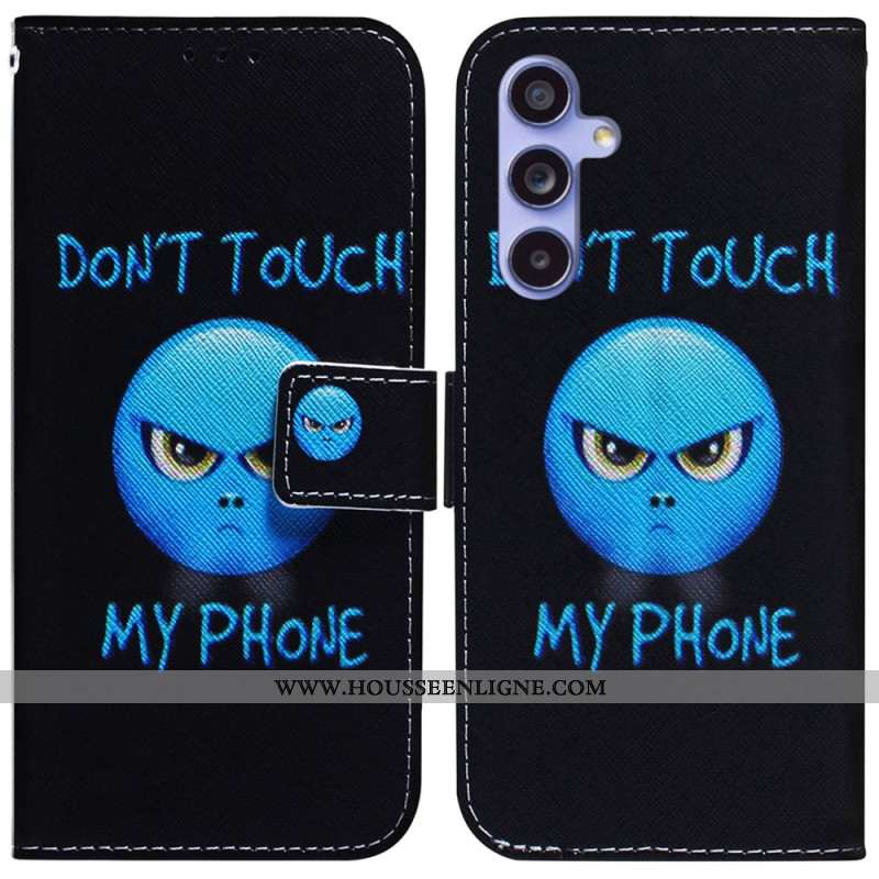 Housse Samsung Galaxy A55 5G Emoji Phone Don't Touch my Phone