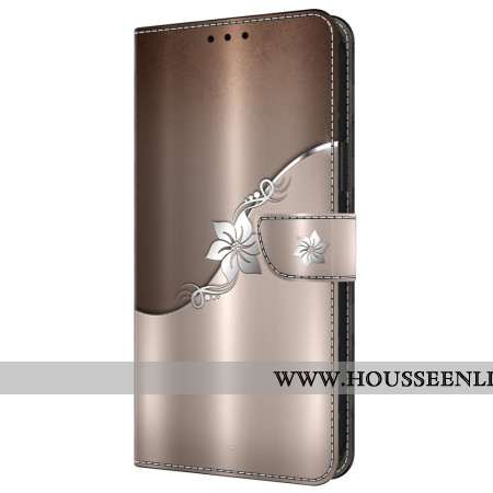 Housse Samsung Galaxy A55 5G Fleur Argentée