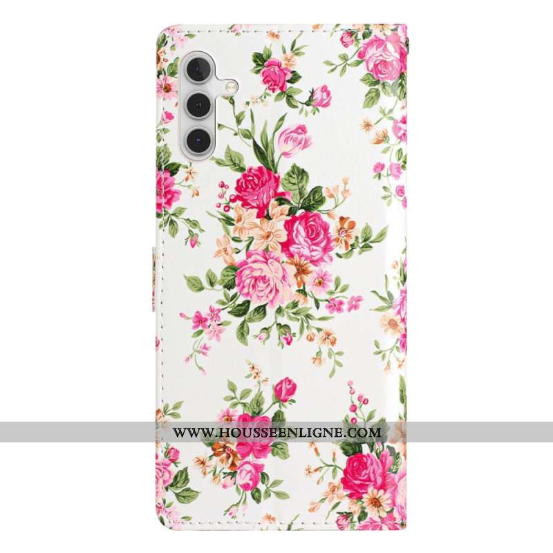 Housse Samsung Galaxy A55 5G Fleurs Liberty à Lnaière