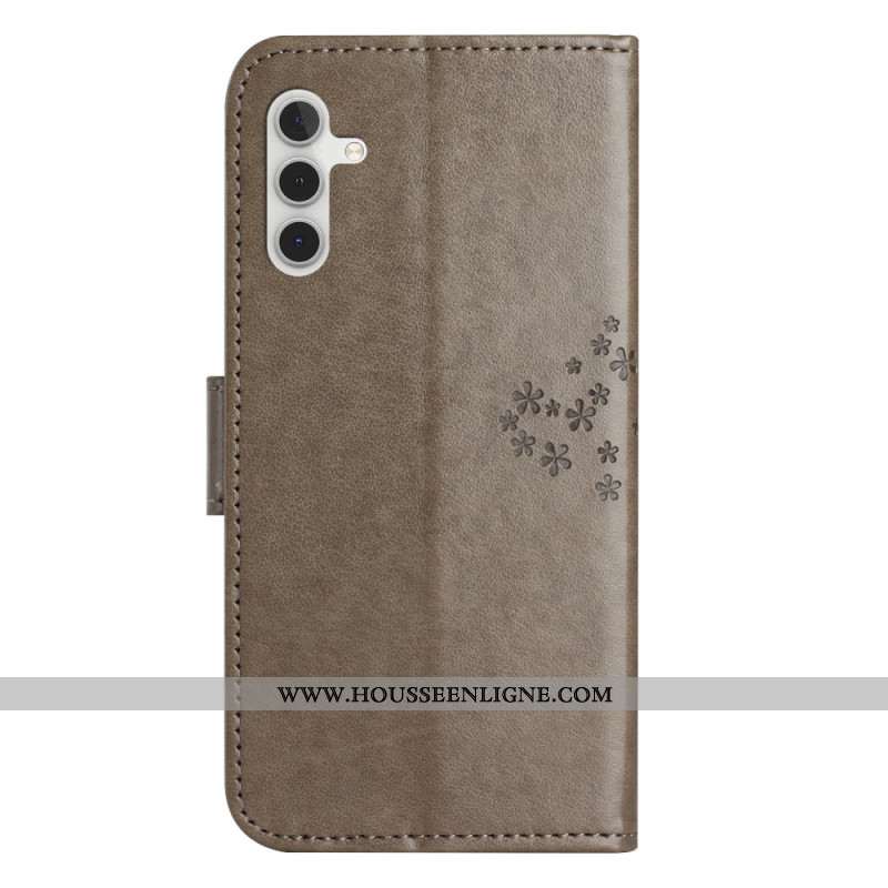 Housse Samsung Galaxy A55 5G Hibou et Arbre à Lanière