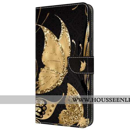 Housse Samsung Galaxy A55 5G Papillon doré