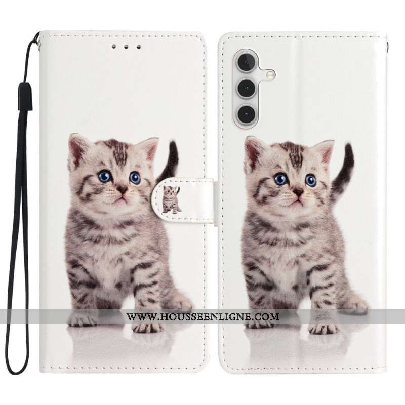 Housse Samsung Galaxy A55 5G Petit Chat à Lanière