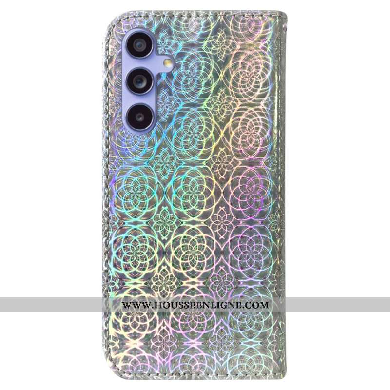 Housse Samsung Galaxy A55 5G Style Disco à Lanière