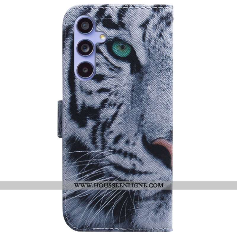 Housse Samsung Galaxy A55 5G Tigre Blanc