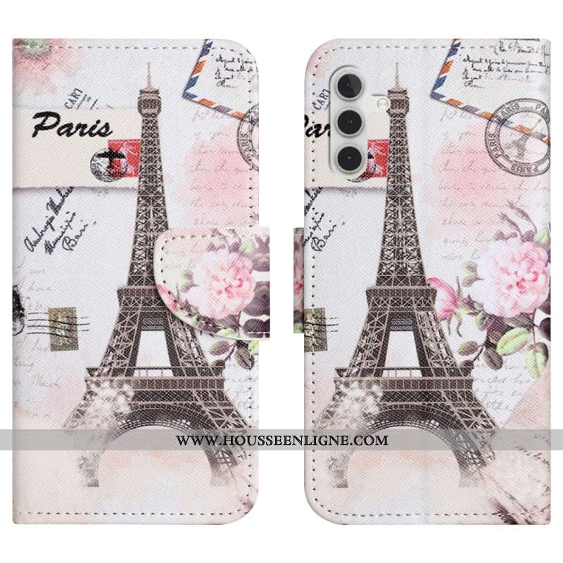 Housse Samsung Galaxy A55 5G Tour Eiffel Vintage