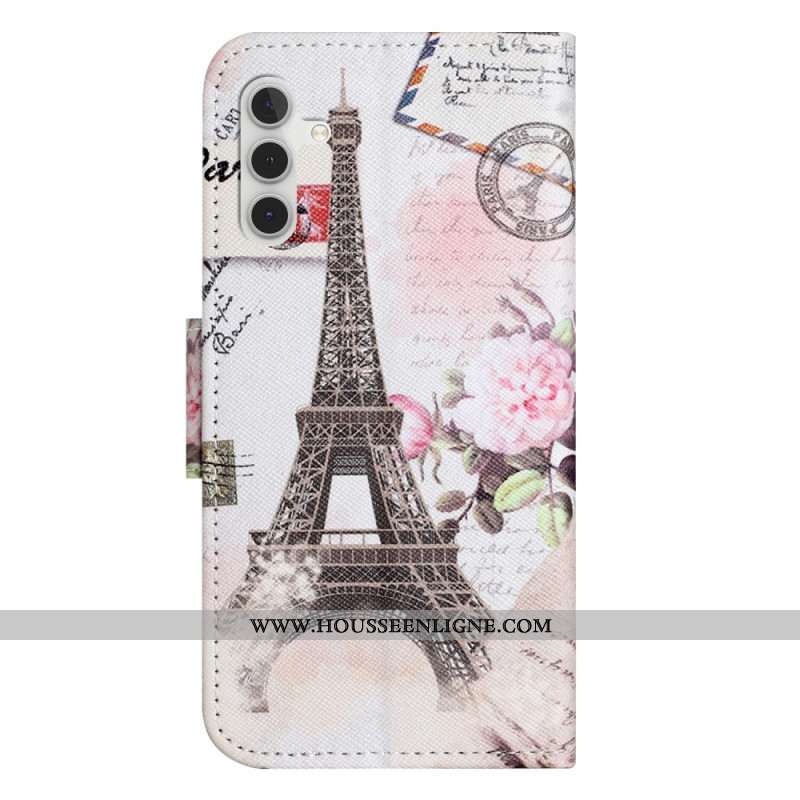 Housse Samsung Galaxy A55 5G Tour Eiffel Vintage