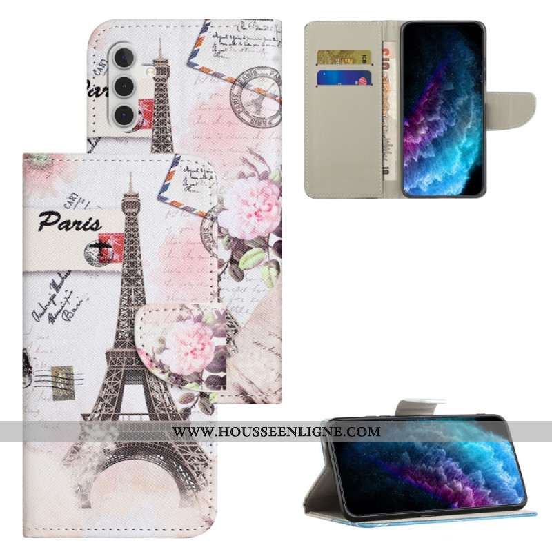 Housse Samsung Galaxy A55 5G Tour Eiffel Vintage