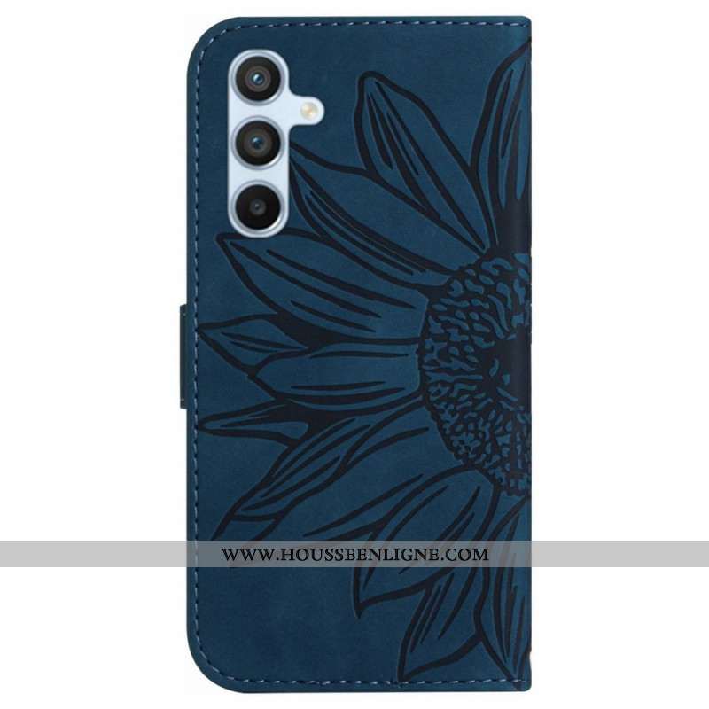 Housse Samsung Galaxy A55 5G Tournesol avec Bandoulière