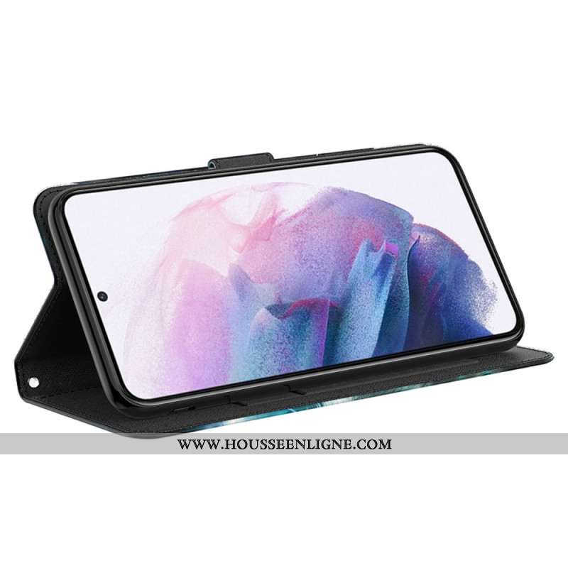 Housse Samsung Galaxy A55 5G Vallée de Bauhinia à Lanière