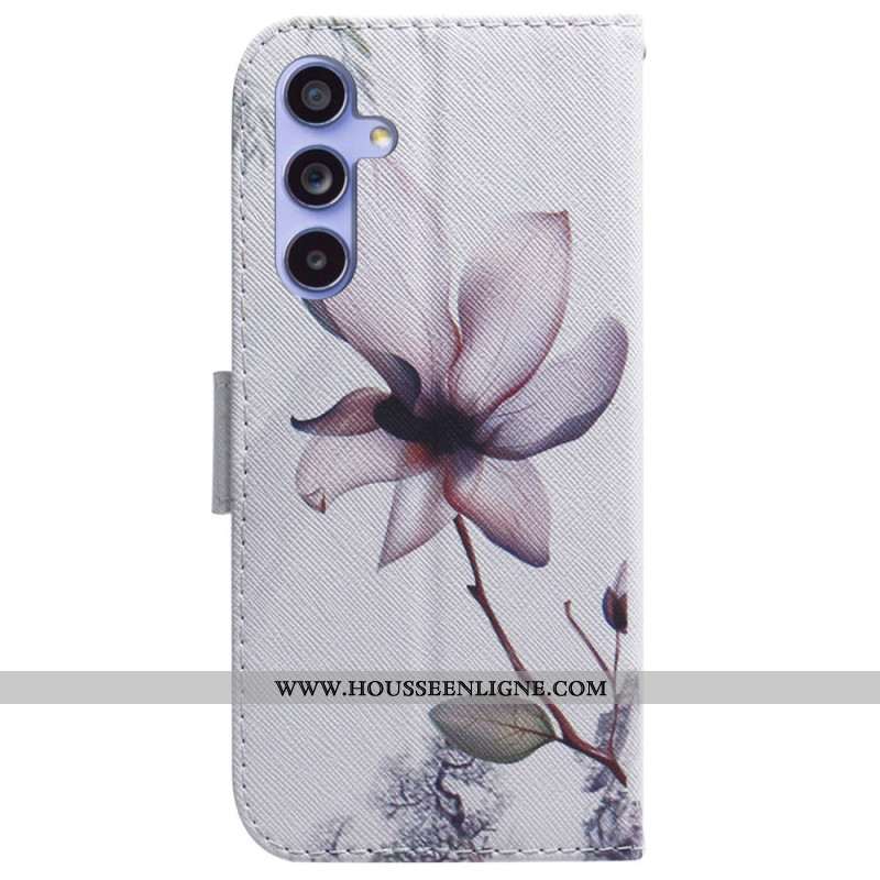 Housse Samsung Galaxy A55 Fleur Rose