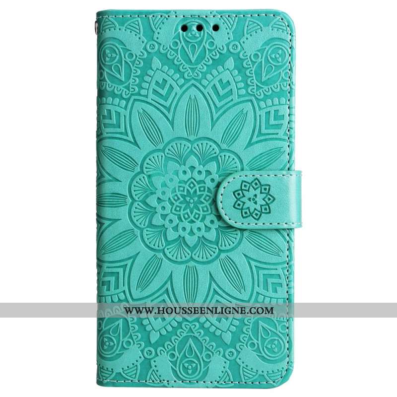 Housse Samsung Galaxy M55 5G Mandala avec Lanière