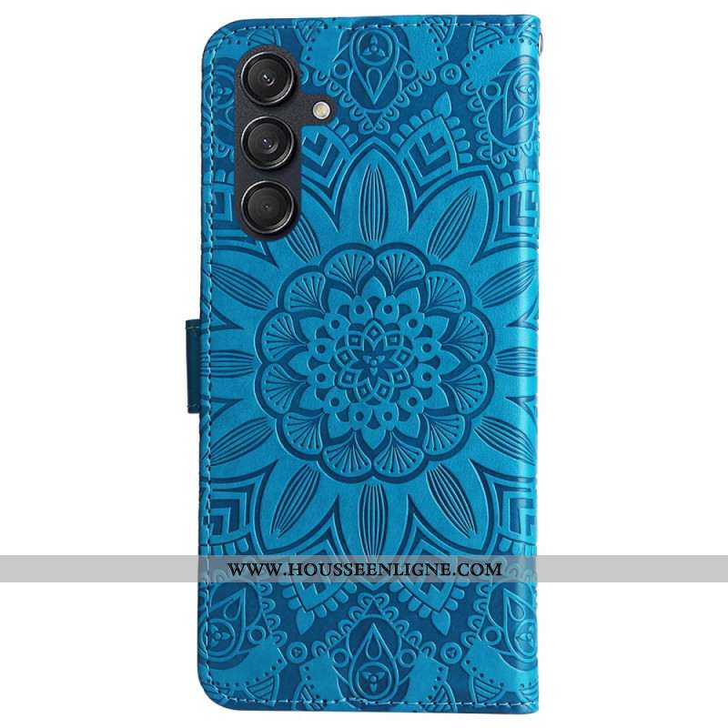 Housse Samsung Galaxy M55 5G Mandala avec Lanière