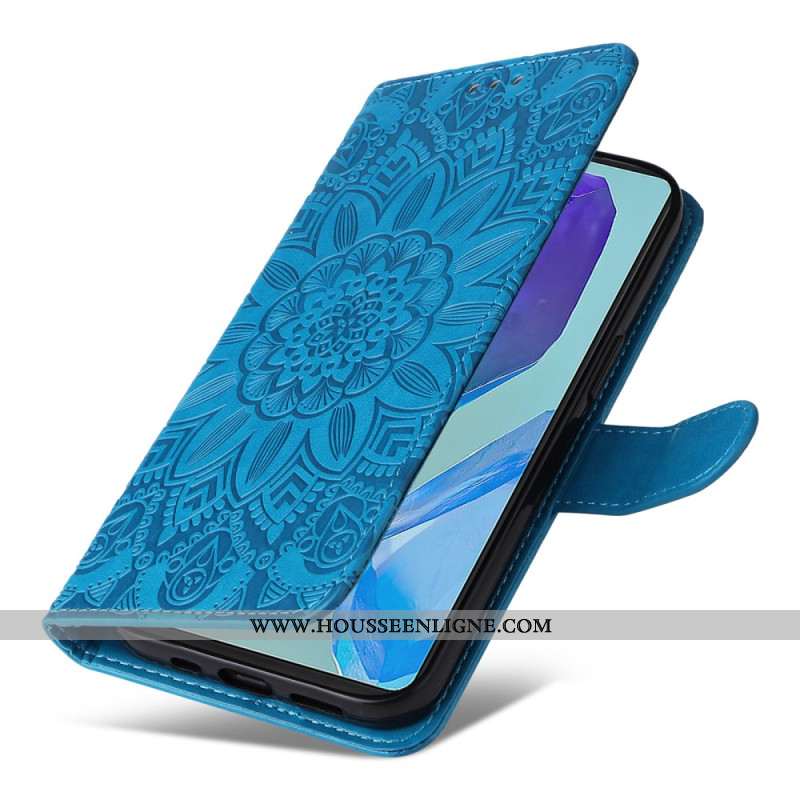 Housse Samsung Galaxy M55 5G Mandala avec Lanière