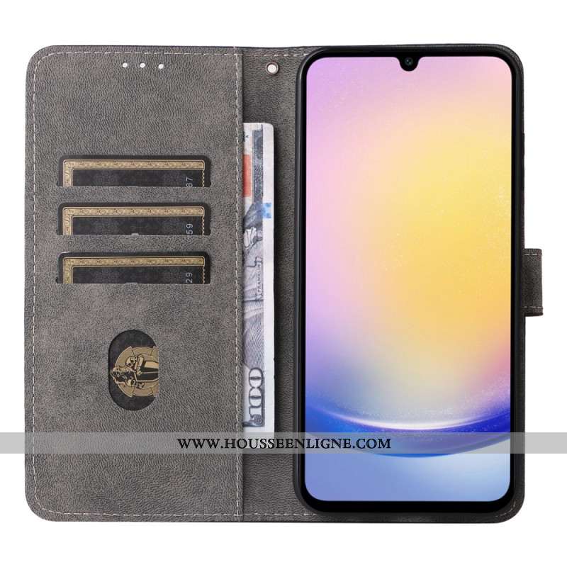 Housse Samsung Galaxy M55 5G Porte-Cartes Blocage RFID et Lanière