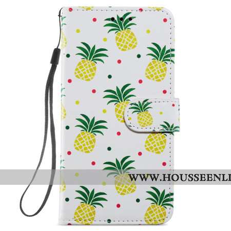 Housse Samsung Galaxy S24 5G Ananas à Lanière