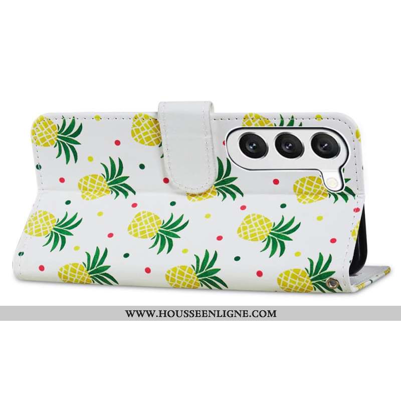 Housse Samsung Galaxy S24 5G Ananas à Lanière