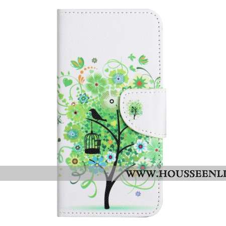 Housse Samsung Galaxy S24 5G Arbre Vert à Lanière